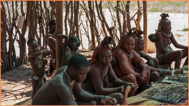 Early naked african tribes